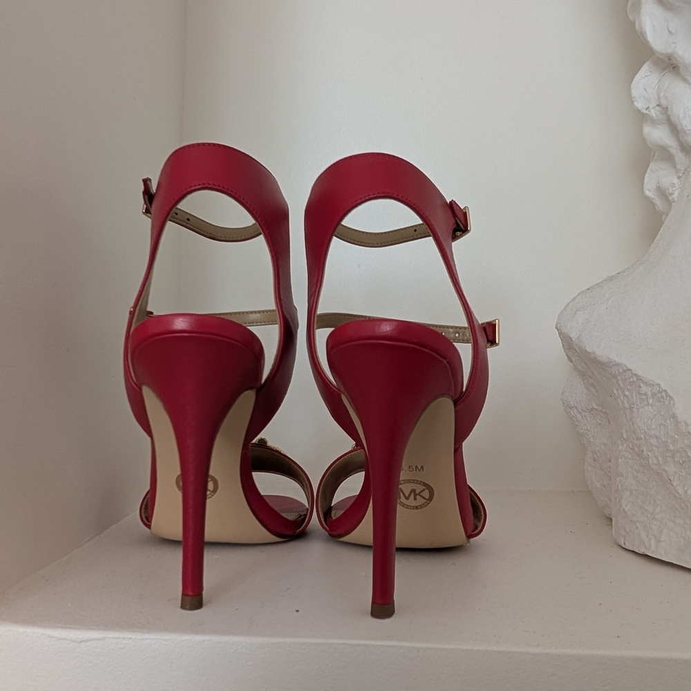 Michael Kors Red High Heel Sandals - Picture 9 of 12